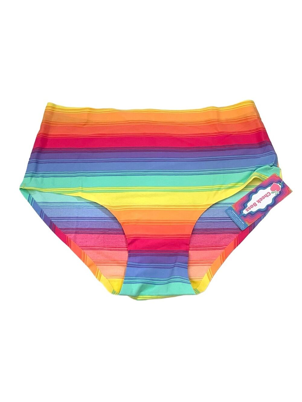 Cheek Boss Brief Panty Stripe Spectrum Size Large